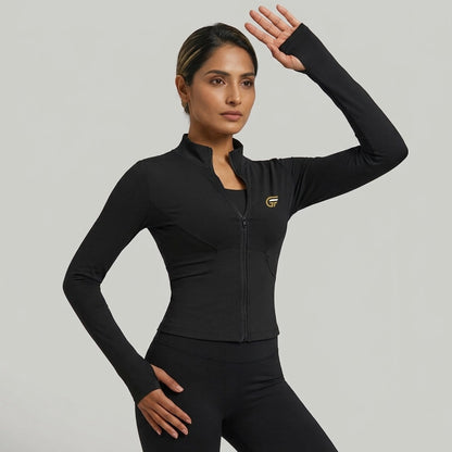 2Pc Zipper Gym Suit for Girls and Women